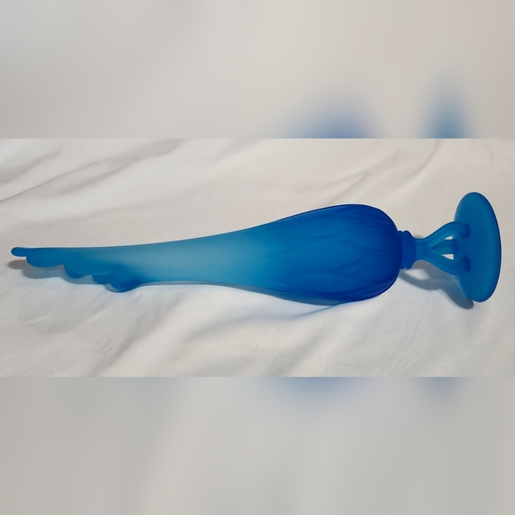 VTG Westmoreland Doric Blue Mist Swung Vase! 12.5" - Picture 4 of 7